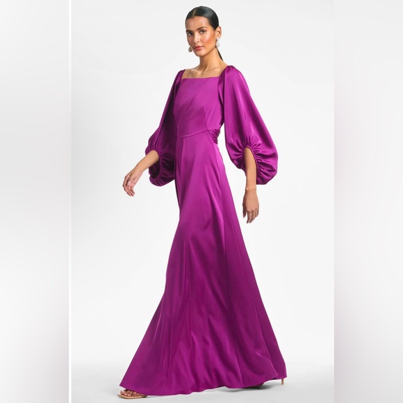 NWT Sachin & Babi Bryant Gown Dress Sparkling Wine Size 0 with Slit - Picture 2 of 16